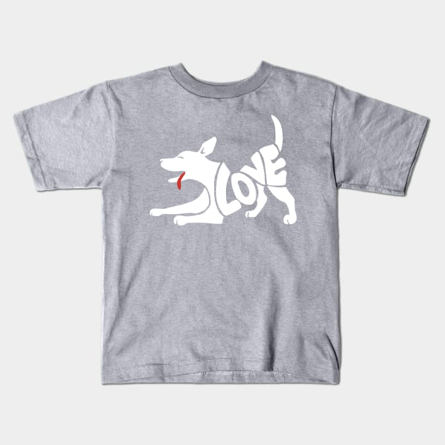 I Love My Dog Kids T-Shirt by KewaleeTee